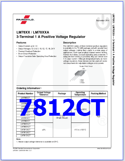 7812CT Datasheet Meta Search